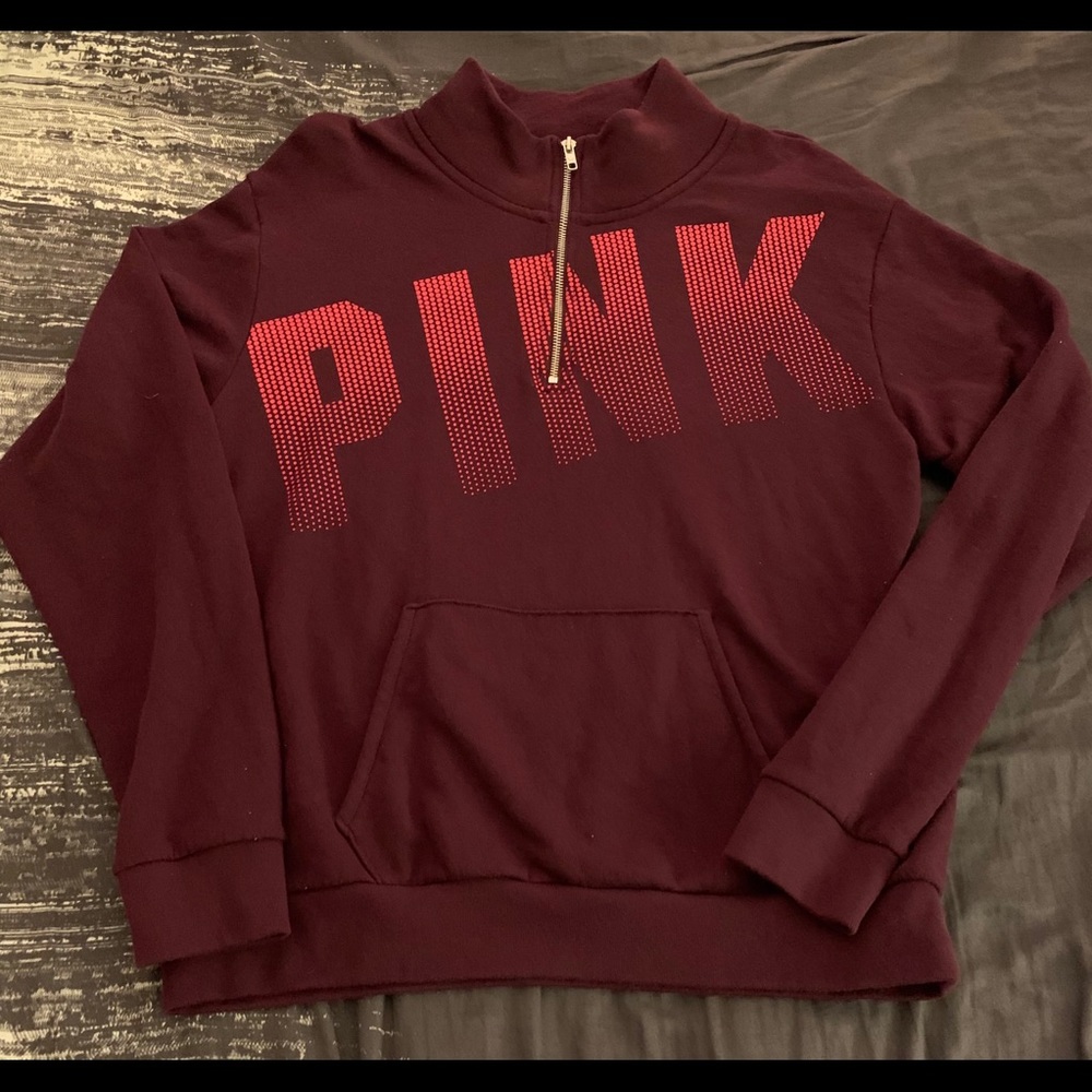Pink Victoria Secret Quarter Zip Hoodie